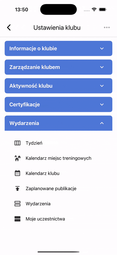 Ustawienie automatycznego czyszczenia wydarzeń