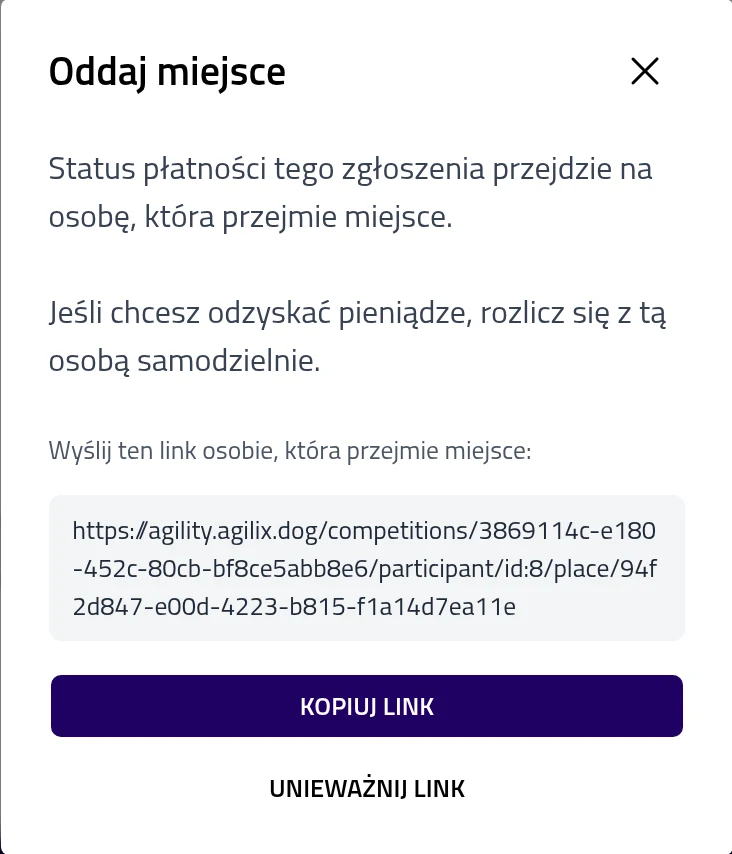 Oddasz swoje miejsce na zawodach bez organizatora