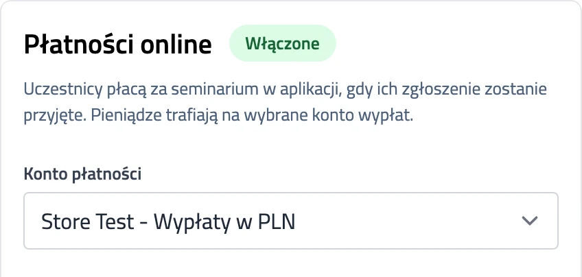 Seminar fees paid online